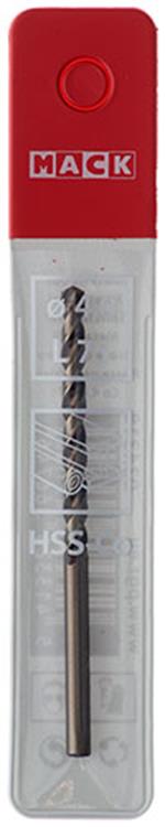 Mack 1018424 - metaalboor hss co5% din 338 ø 4,0 x 75 mm | 5 stuks