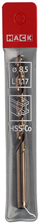 Mack 1018432 - metaalboor hss co5% din 338 ø 8,5 x 117 mm | 5 stuks