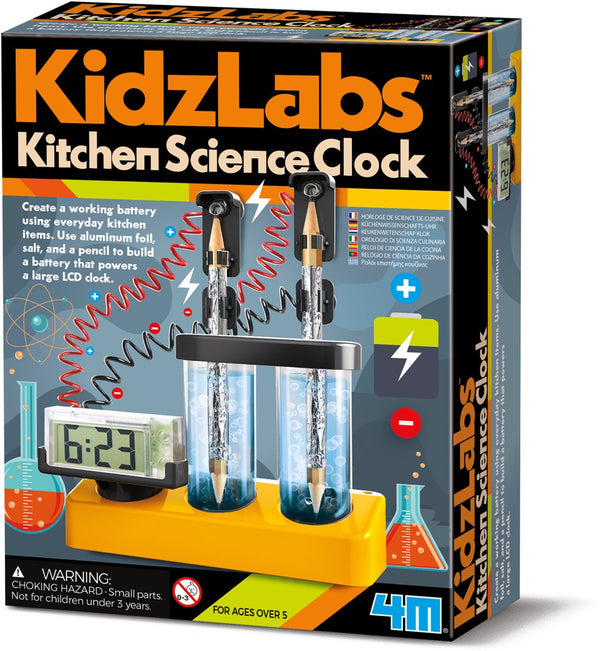 4m wetenschap en spel - bouw je keukenwetenschapsklok - bouwpakket - kidzlabs - 5 jaar