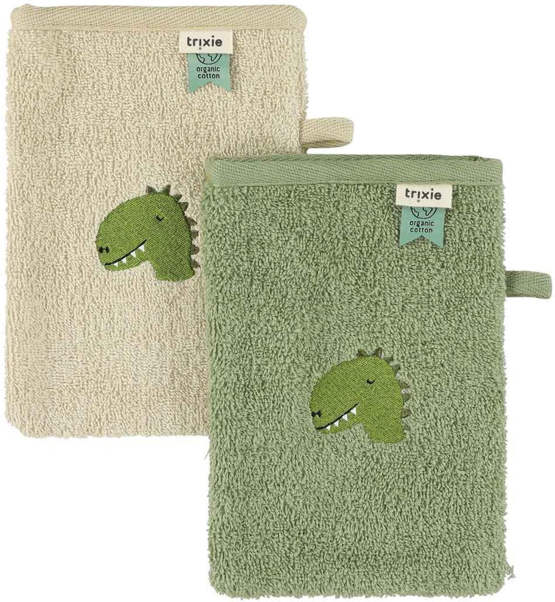 Trixie washandje 2-pack - aura dino