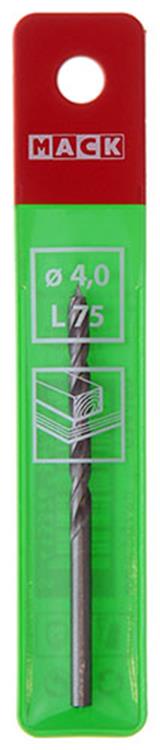 Mack 1018504 - machinehoutboor + centreerpunt ø 4,0 x 75 mm | 5 stuks