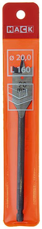 Mack 1018519 - platte houtboor din 7487 ø 20,0 x 160 mm | 5 stuks