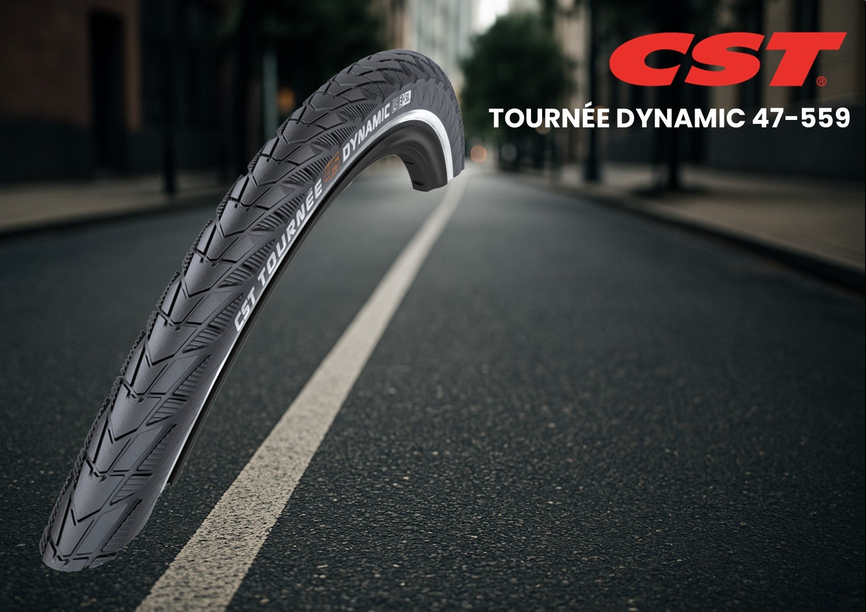CST buitenband Tournee Dynamic 26 x 1.75 zw refl