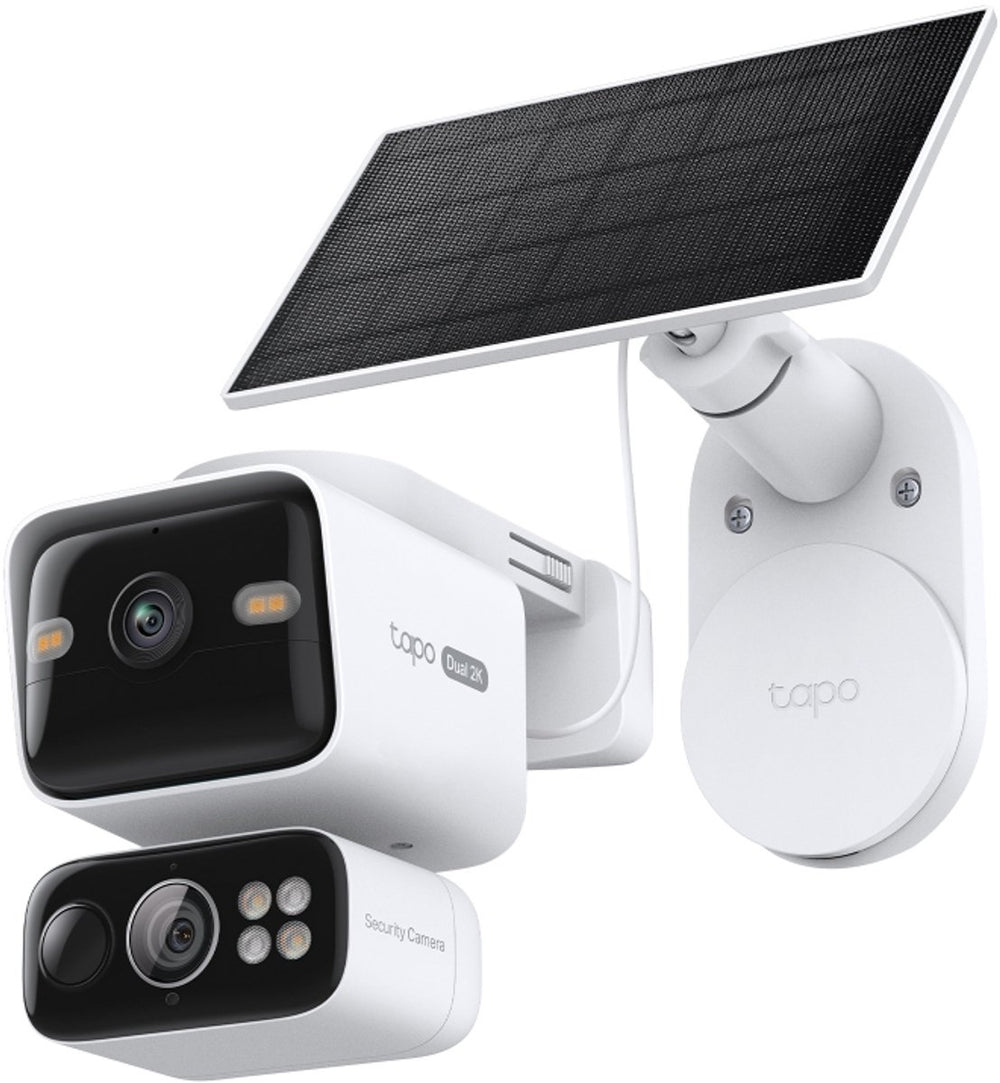 Tp-link tapo c645d kit beveiligingscamera buiten - solar - dual lens- 2k - ip65