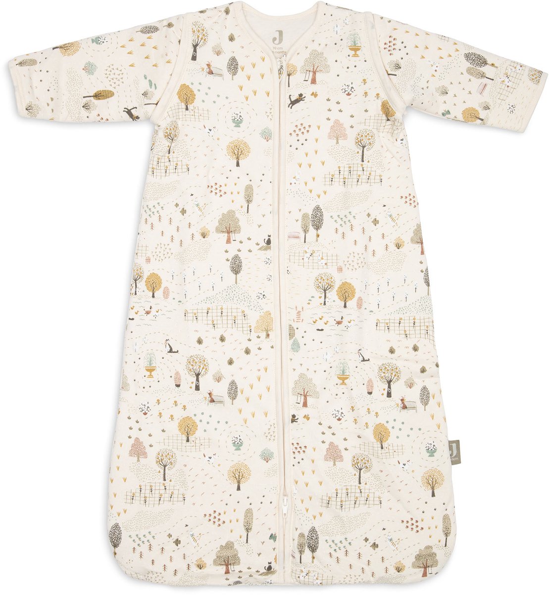 Jollein slaapzak baby met afristbare mouw 70cm - tiny park