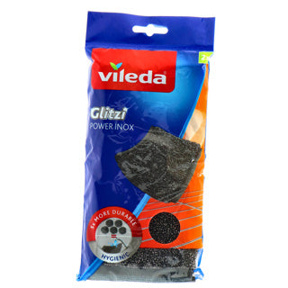 Vileda glitzi power inox schuursponsen 2 stuks stuks | 5 stuks