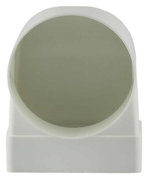 Renson 1006407 - pvc hoekverbinding rechth rond90° 7017 wit ø 100 | 3 stuks