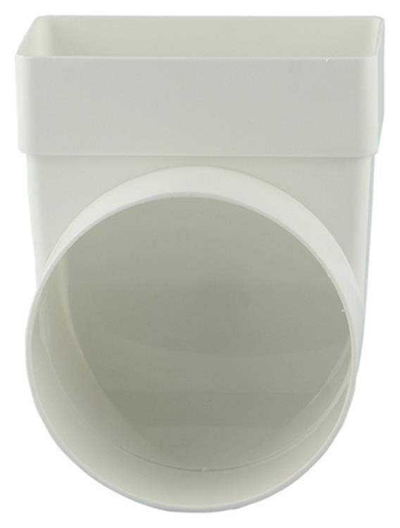 Renson 1006407 - pvc hoekverbinding rechth rond90° 7017 wit ø 100 | 3 stuks