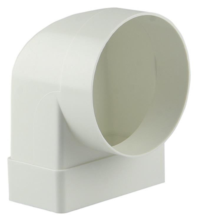 Renson 1006407 - pvc hoekverbinding rechth rond90° 7017 wit ø 100 | 3 stuks