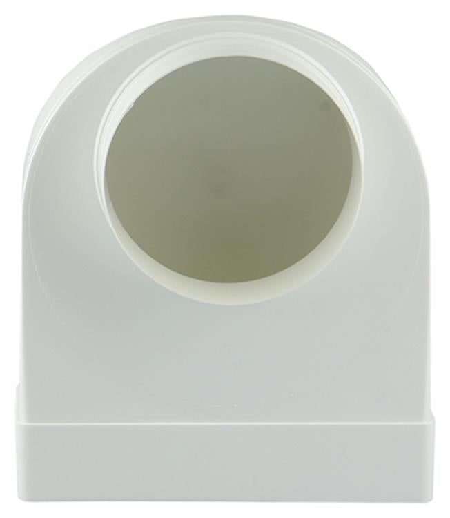 Renson 1006408 - pvc hoekverbinding rechth rond90° 7017 wit ø 125 | 3 stuks