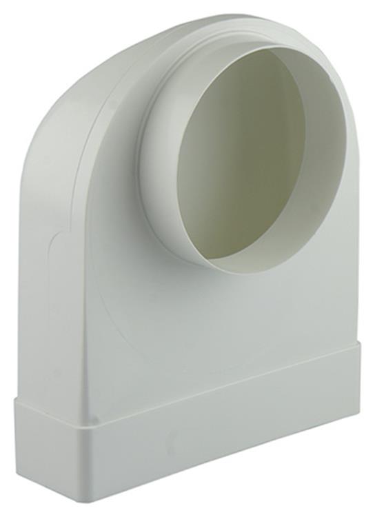 Renson 1006408 - pvc hoekverbinding rechth rond90° 7017 wit ø 125 | 3 stuks