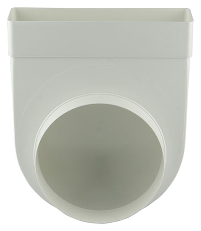 Renson 1006409 - pvc hoekverbinding rechth rond90° 7017 wit ø 150 | 3 stuks