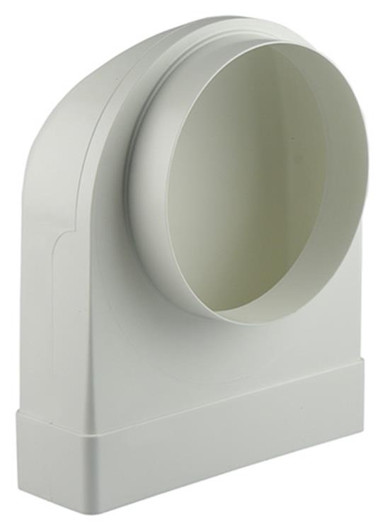 Renson 1006409 - pvc hoekverbinding rechth rond90° 7017 wit ø 150 | 3 stuks