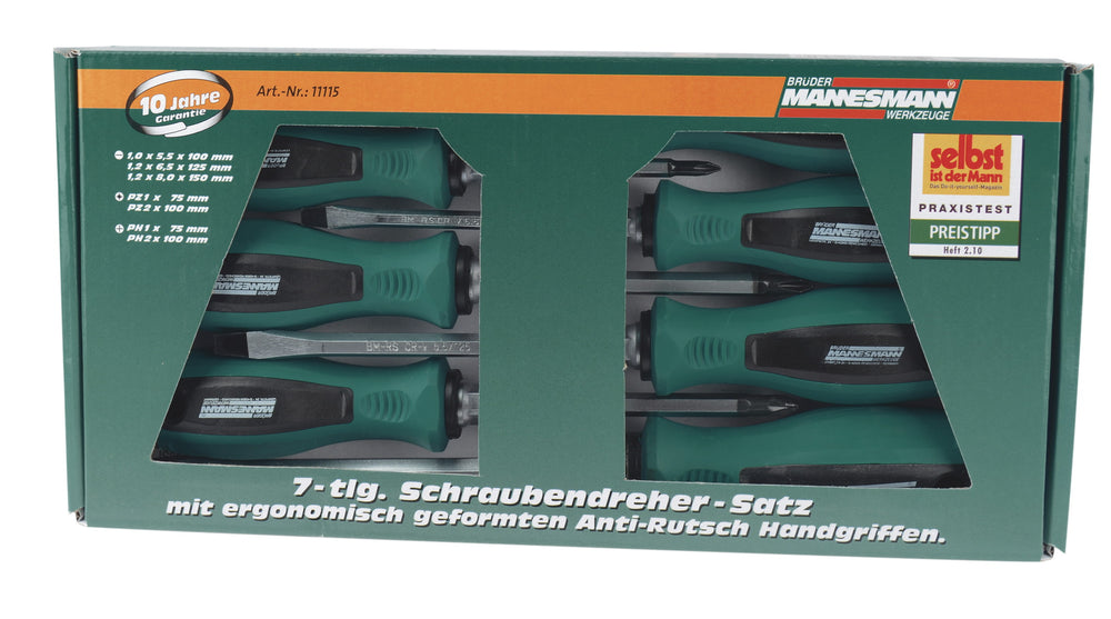 Brüder mannesmann schroevendraaierset 7 dlg (hobby) - 11115
