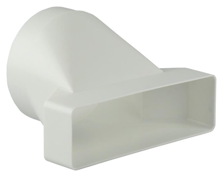 Renson 1006411 - pvc verbindingsstuk rond rechth. 7021 wit ø 125mm | 2 stuks