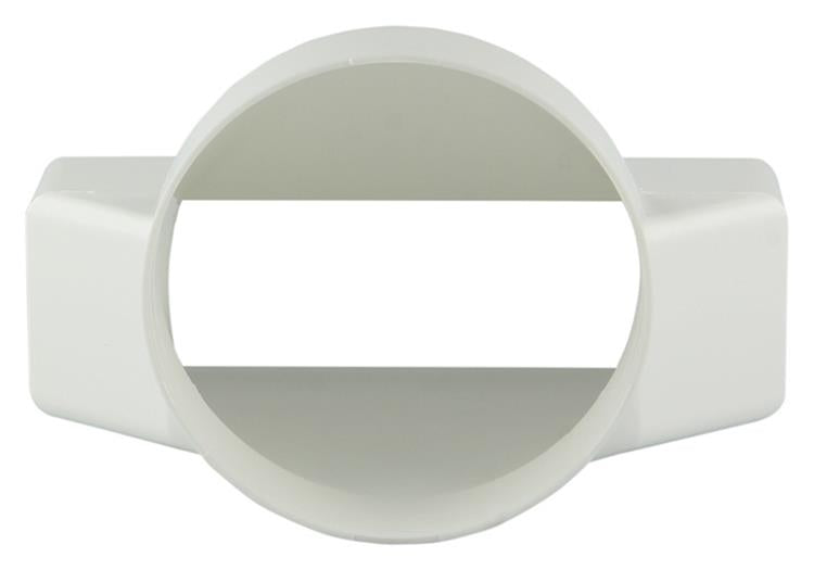 Renson 1006411 - pvc verbindingsstuk rond rechth. 7021 wit ø 125mm | 2 stuks