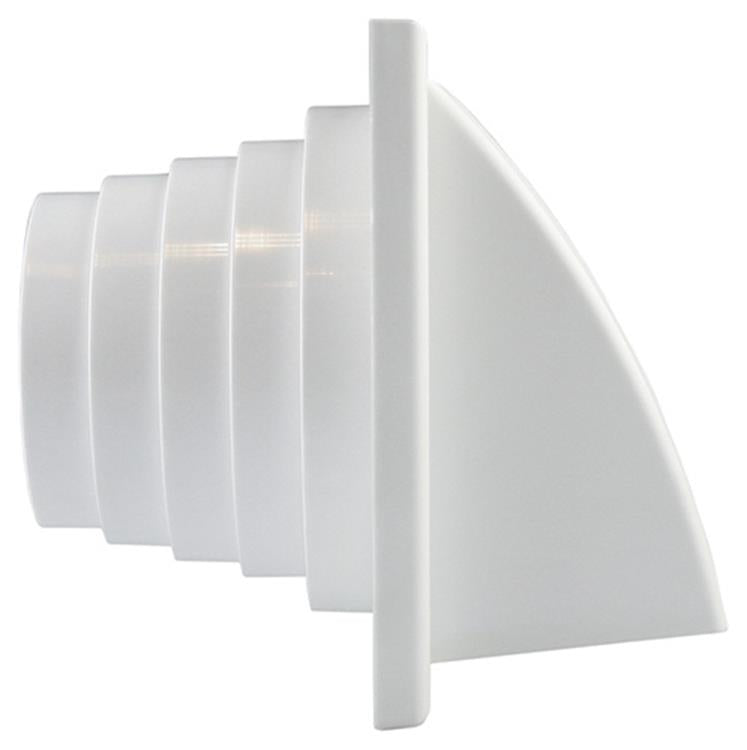 Renson 1006383 - dampkaprooster 1 klep 741 dia pvc ral 9010 ø100-130 | 2 stuks
