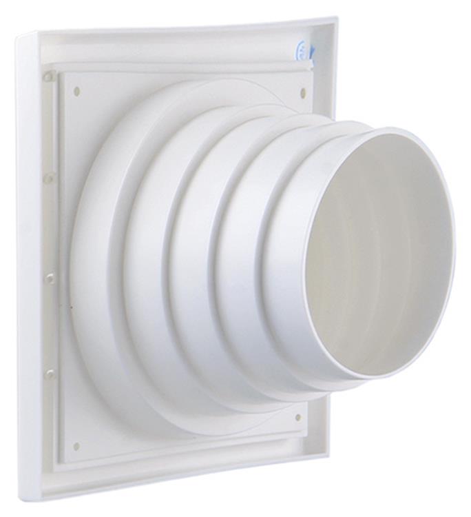 Renson 1006385 - dampkaprooster 4 klep 742 dia pvc ral 9010 ø100-130 | 2 stuks