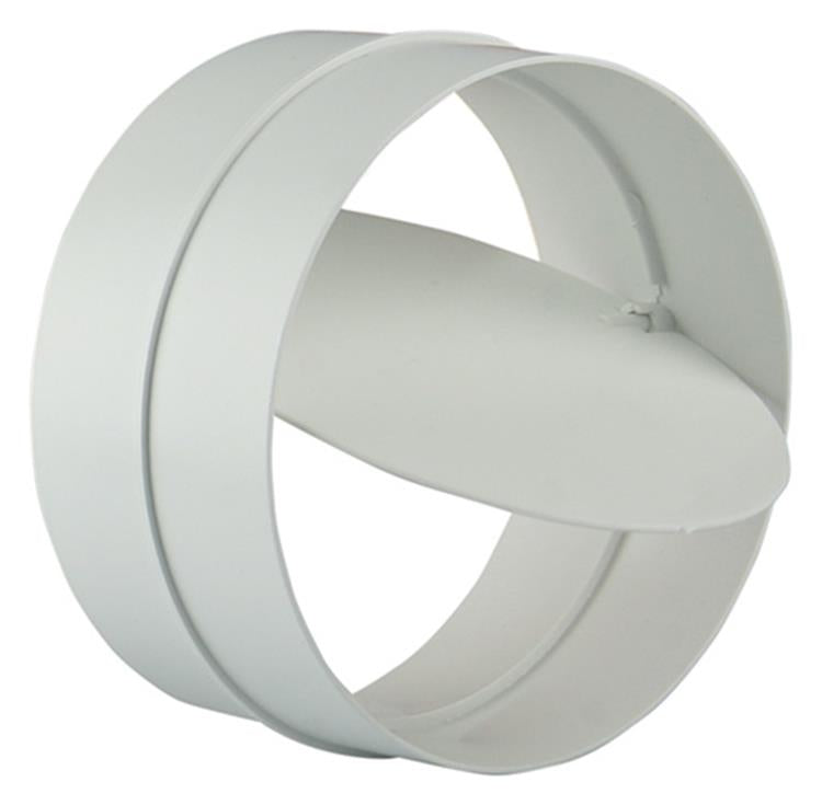 Renson 1008568 - pvc verbindingsstuk + terugslag klep 7007 wit diam. 125mm | 2 stuks