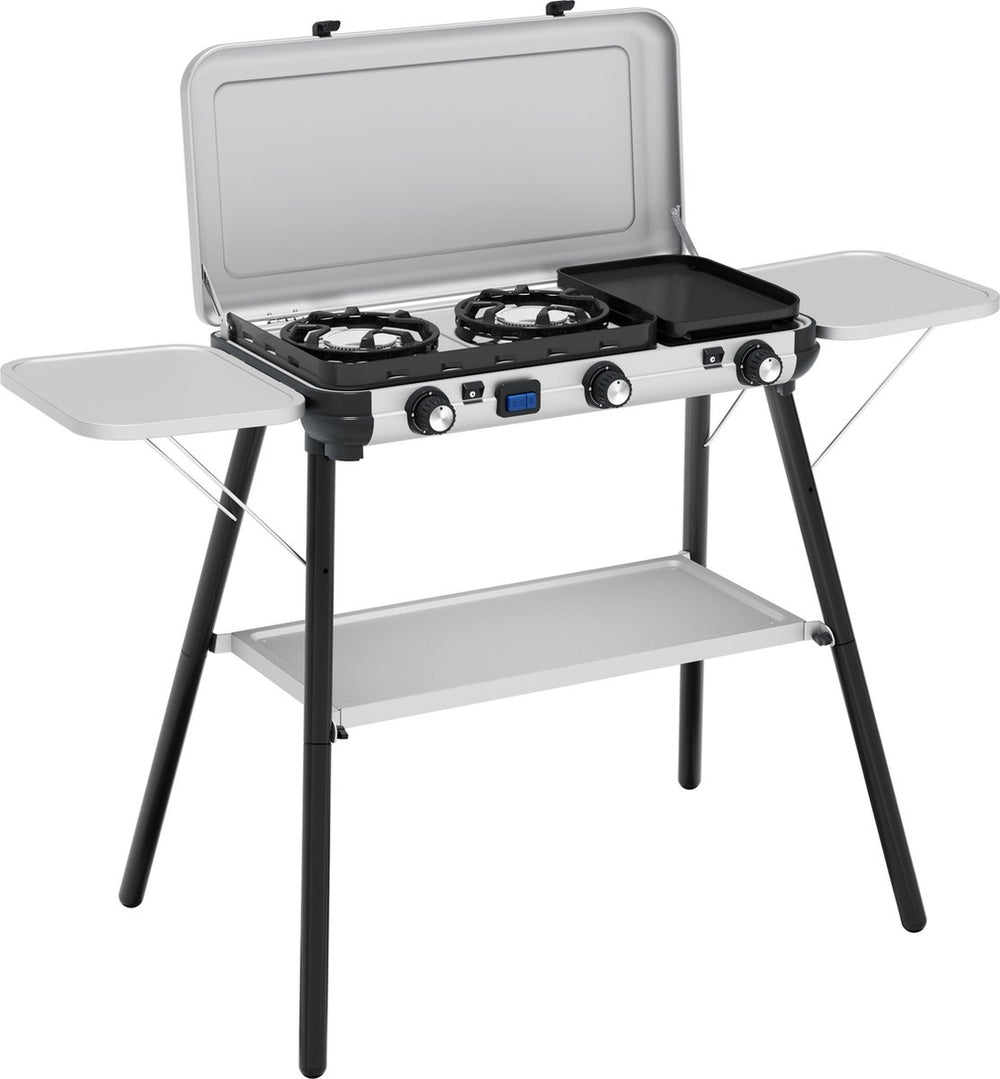 Campingaz camping kitchen 2 multi-cook plus camping kooktoestel – 3 krachtige branders – koken en grillen op één apparaat