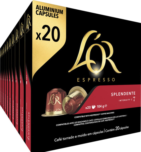 L'or espresso splendente koffiecups - intensiteit 7 12 - 10 x 20 capsules