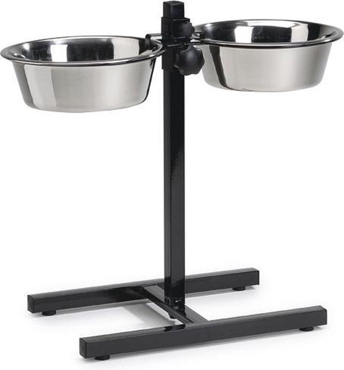 Beeztees standaard - hondenvoer- en drinkbak - zwart - 25 cm