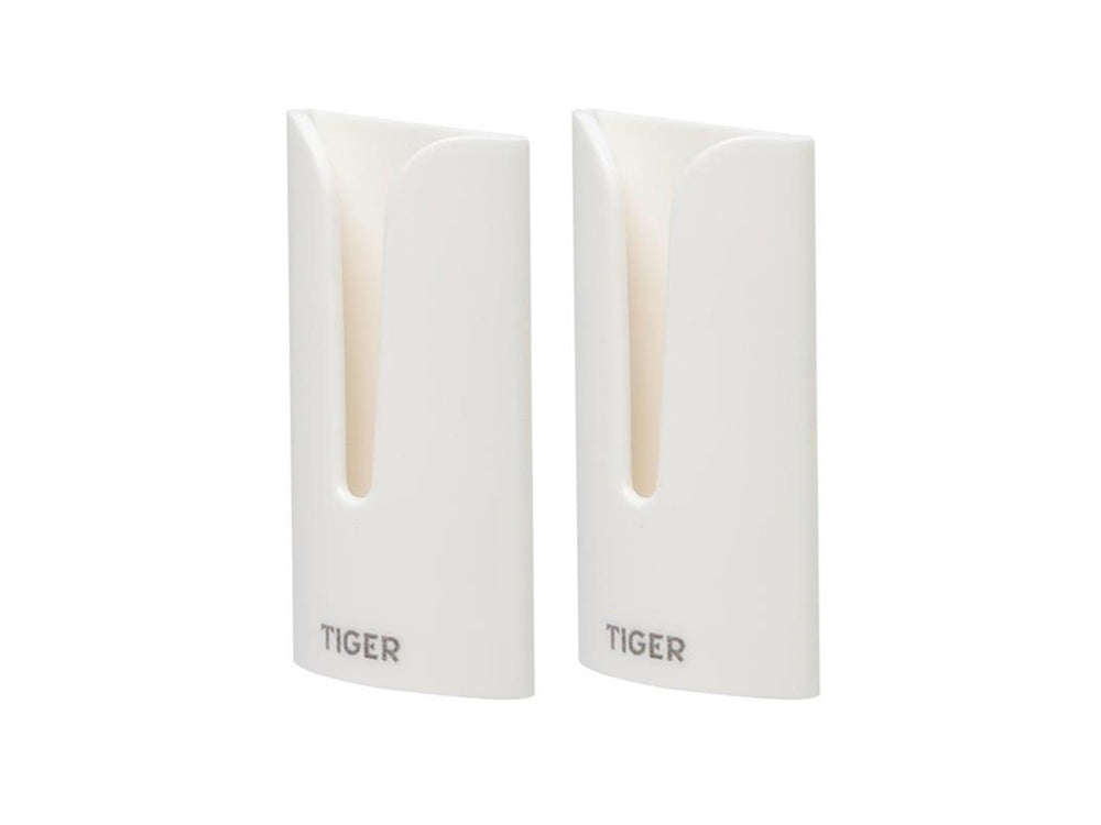Tiger tulip handdoekhaak wit met plakstrip 2 op blister