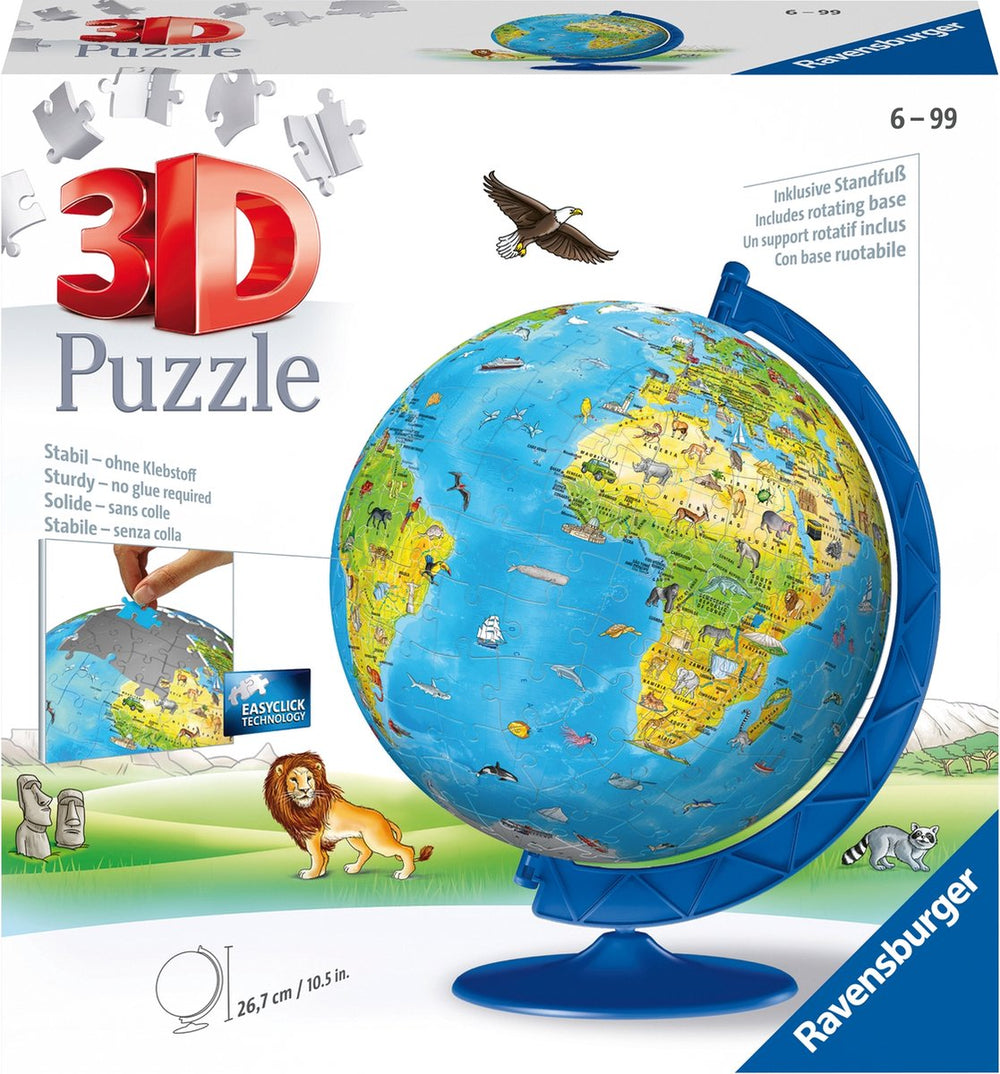 Ravensburger XXL Kids Globe (English) - 3D Puzzle - 180 Pieces
