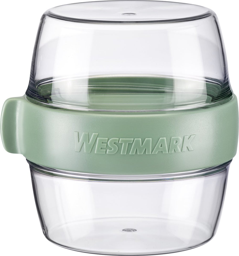 Westmark pocketbox maxi, praktisch meeneemblik, ideaal voor yoghurt, fruit, snacks, 700 ml (2 x 350 ml), bpa-vrij, muntgroen