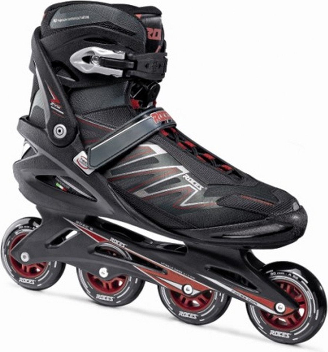 Roces big zyx 90 heren inline skates - 4x90mm - fitness speed - grote maten - zwart rood - maat 52