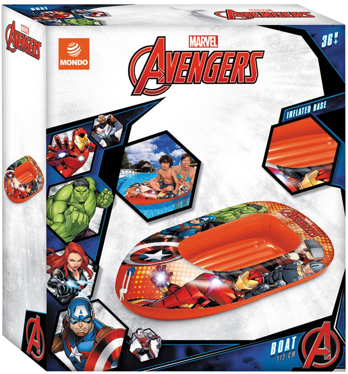 Mondo Inflatable Boat Avengers 112 cm - Marvel Toy Boat Water Fun.