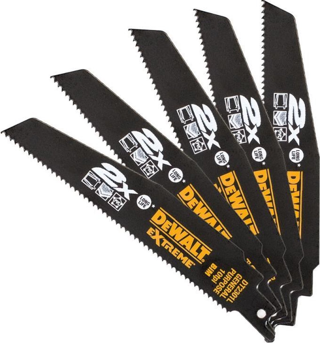Dewalt dt2301l reciprozaagblad - 152 x 2,5mm - universeel (5st)