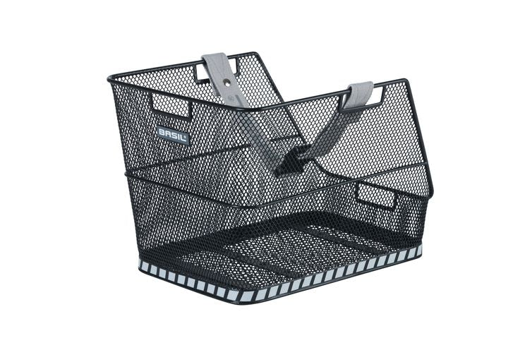 Basil Class - schooltas fietsmand - achterop - zwart