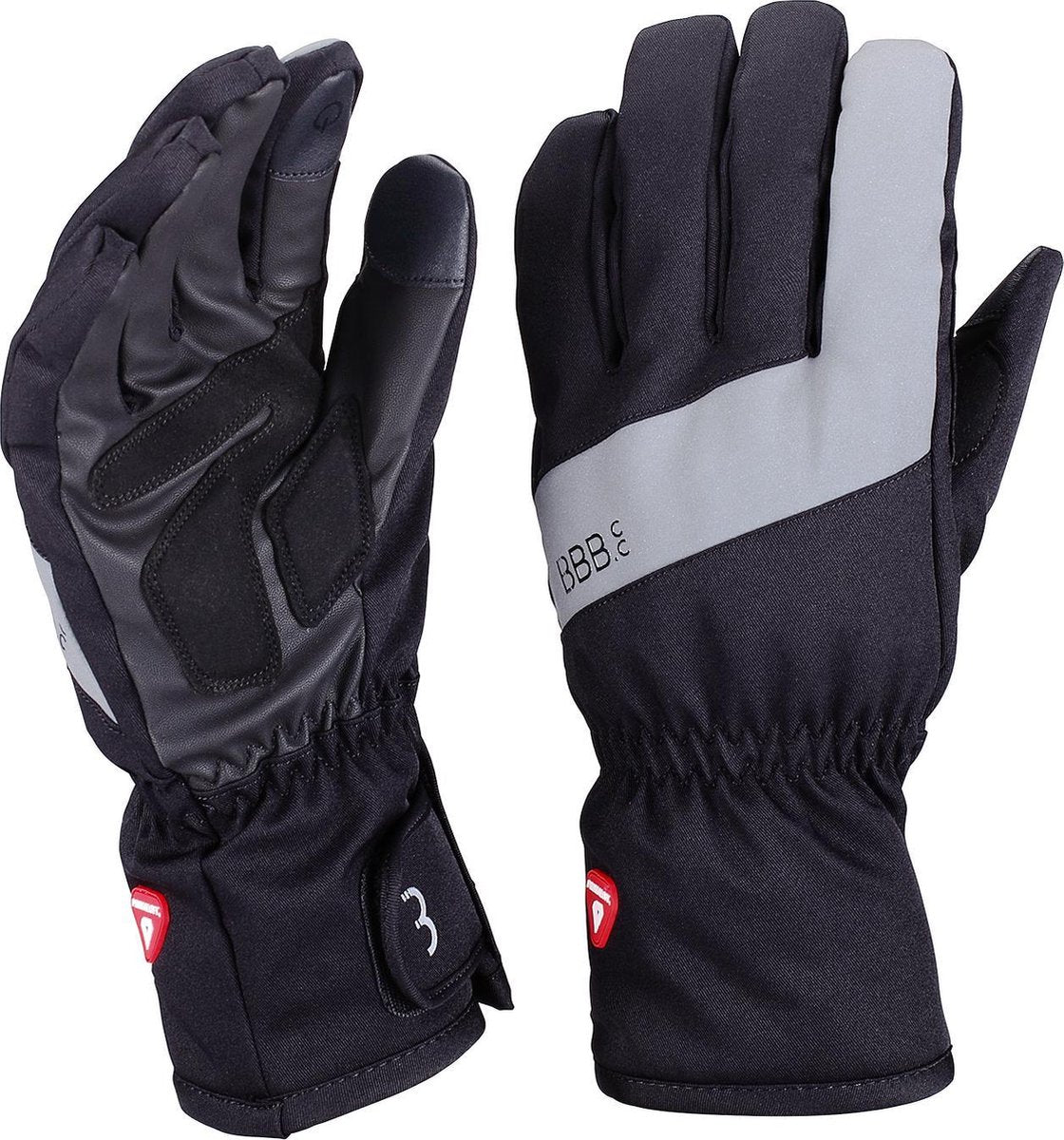 Bbb cycling subzero full fingers fietshandschoenen winter - thermo fiets handschoenen waterdicht winddicht - touchscreen - zwart - maat xl - bwg-34