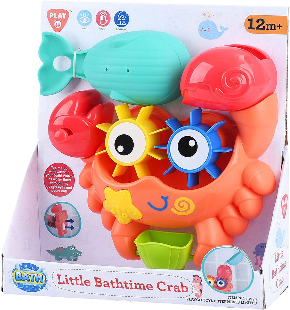 Playgo badspeelgoed krab met zuignappen voor in bad - kleurrijk waterspeelgoed.