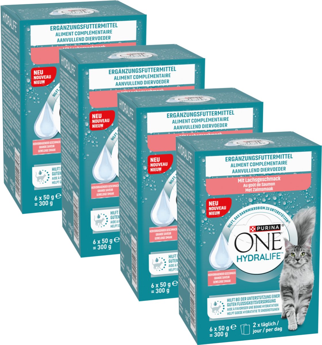 Purina one hydralife - kattenvoer natvoer - zalm - 24 x 50 g