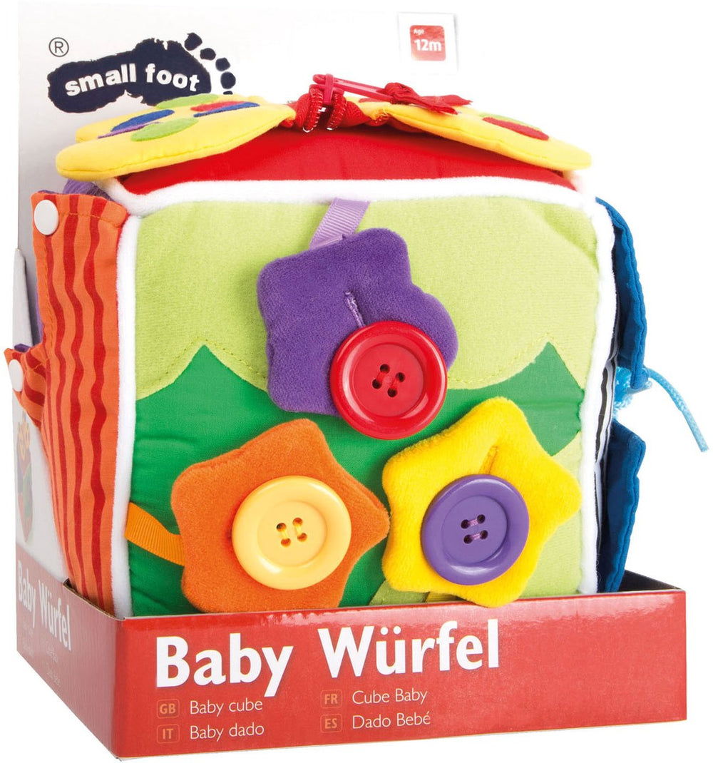 Small foot - baby cube natural plush