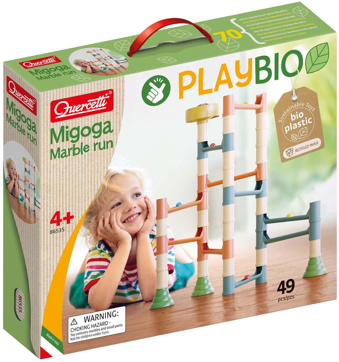Quercetti playbio migoga knikkerbaan, 49dlg