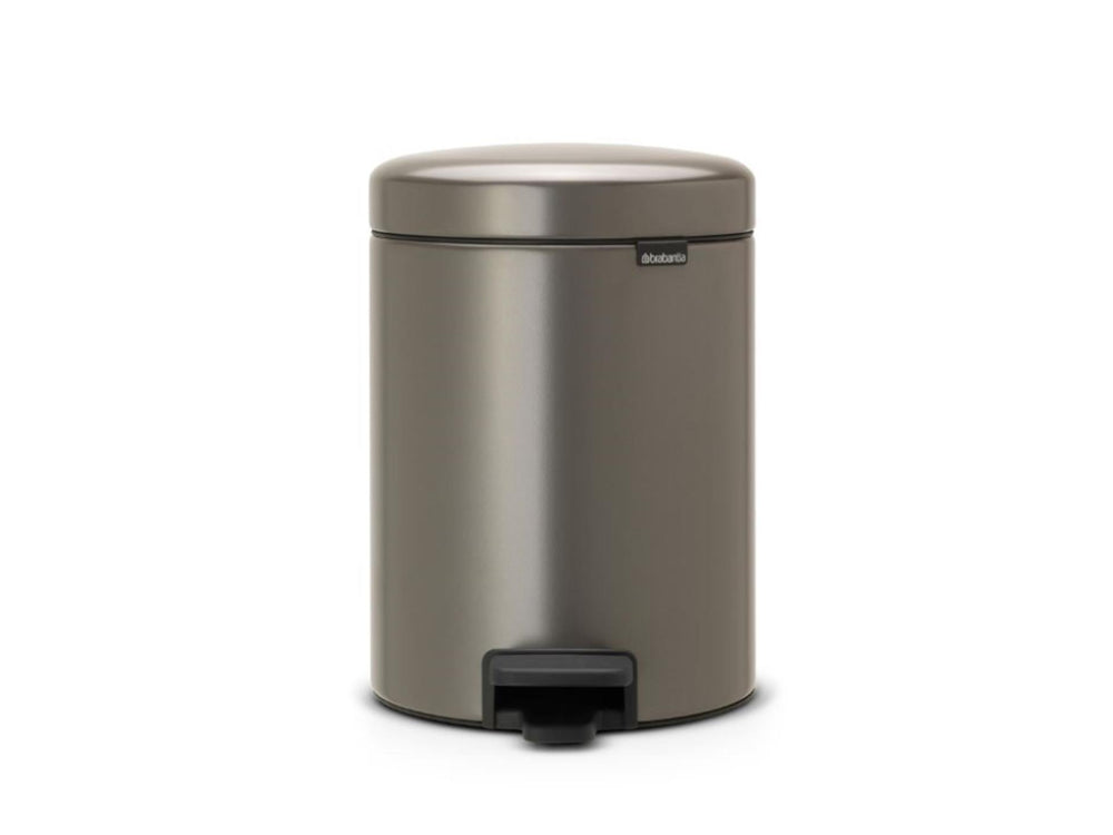 Brabantia pedaalemmer newicon 5l platinum met kunststof binnenemmmer