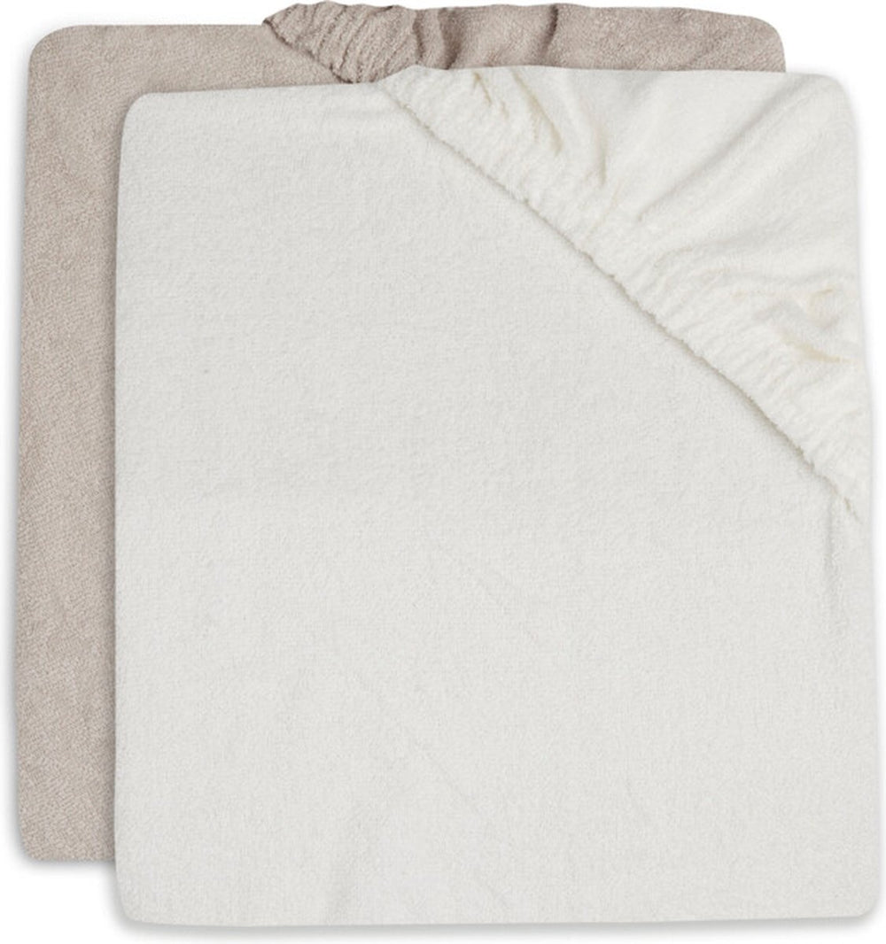 Jollein - aankleedkussenhoes badstof 50x70cm - zachte hoes baby aankleedkussen - ivory nougat - 2 stuks