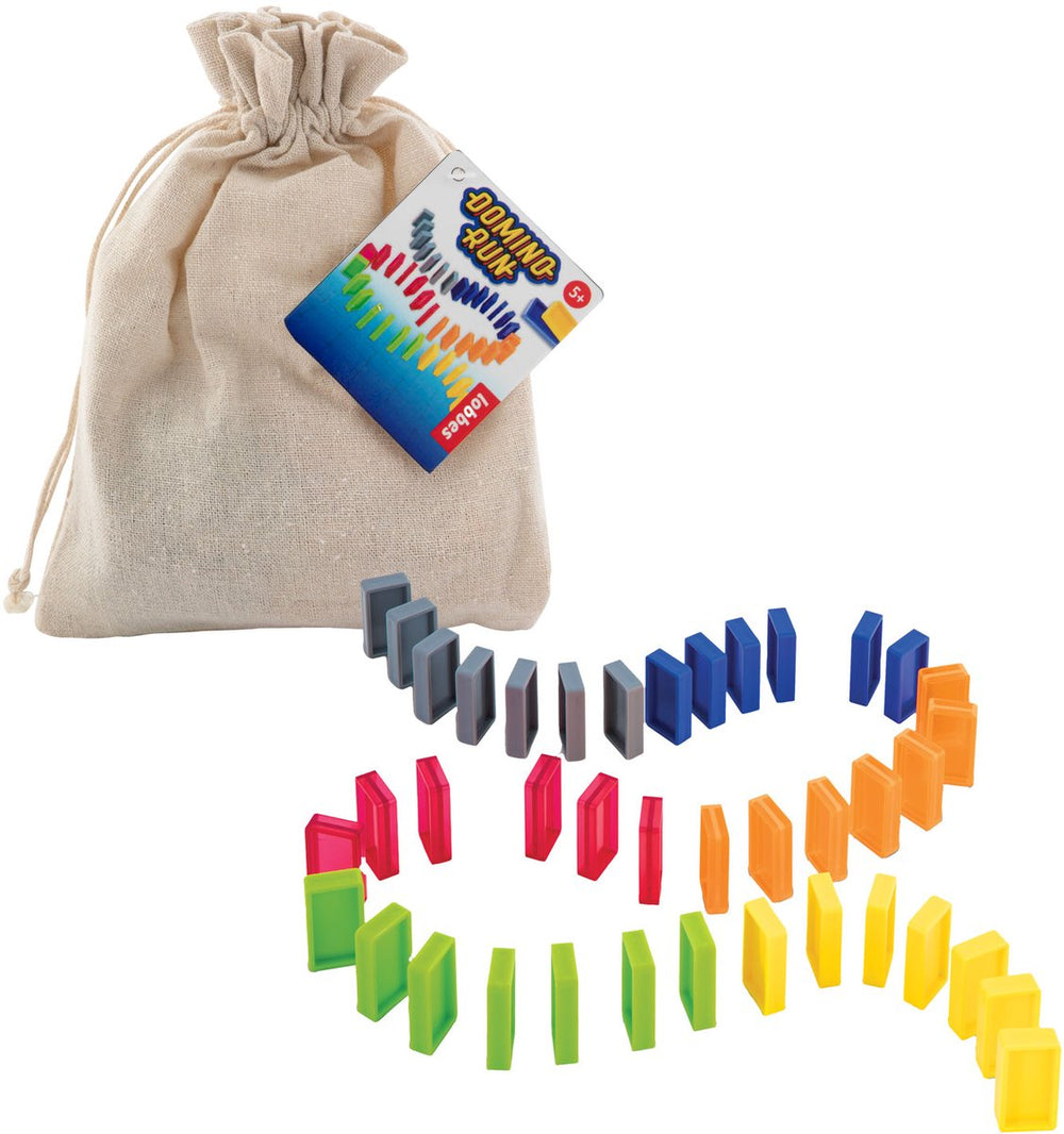 Grafix dominostenen in een katoenen tasje