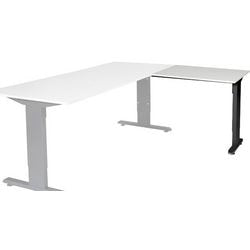 Aanbouwtafel schaffenburg lin-pla086-lrz-m25 80x60x65-85cm grijs, zwart