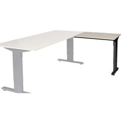 Aanbouwtafel schaffenburg lin-pla086-lerz-m25 80x60x65-85cm lindberg eik, zwart