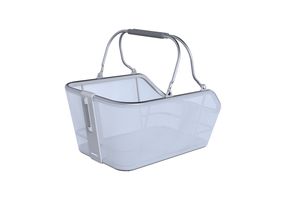 Panier arrière Basilic | 21 Litres | Aluminium | Bleu | Système de micro