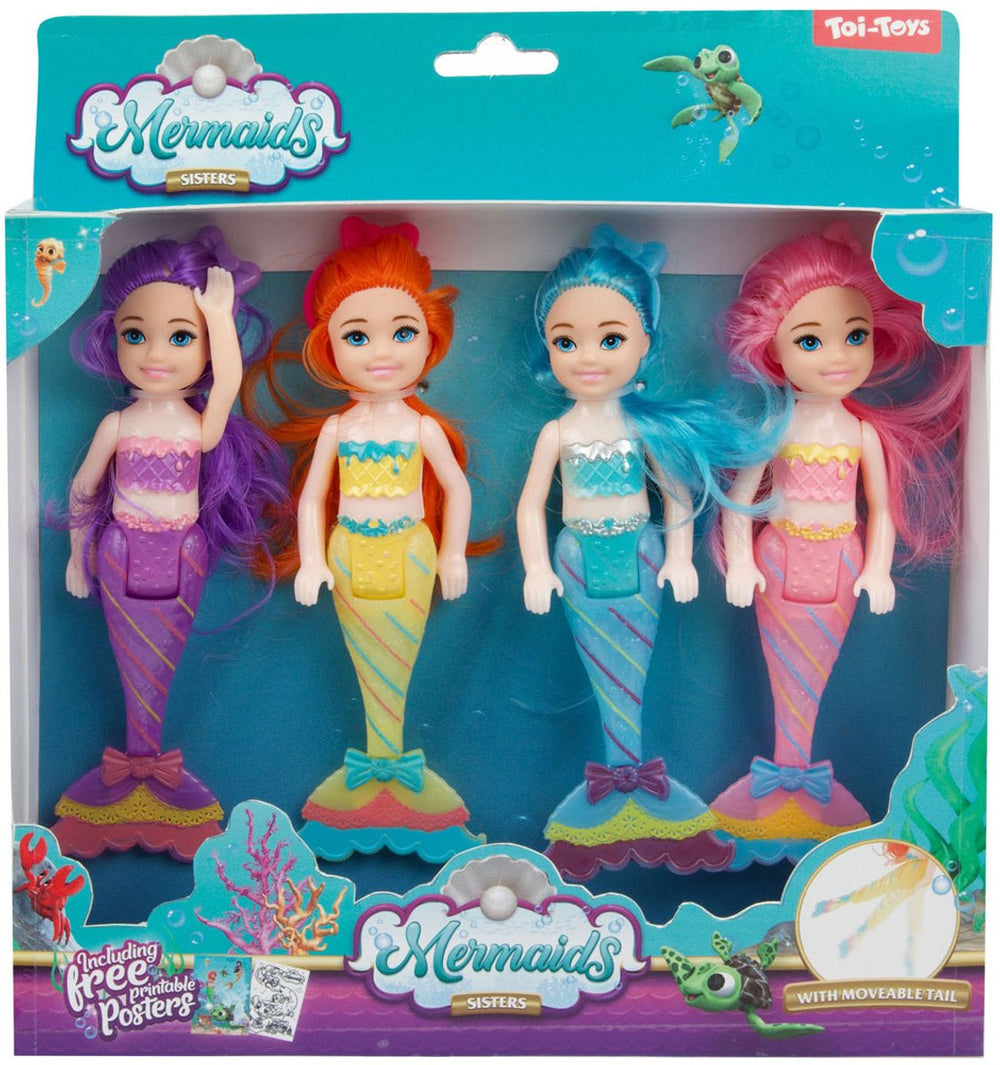 Zeemeerminnen Zeemeermin Pop Zusjes, 4st.