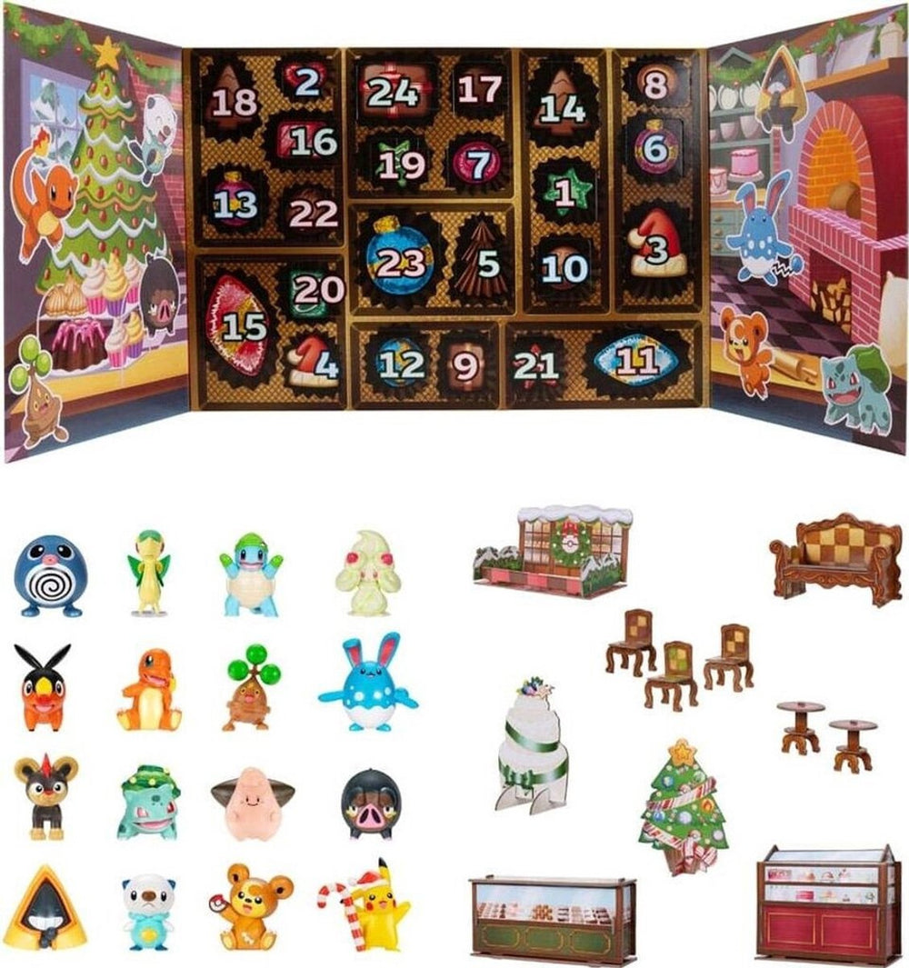 Jazwares pokémon adventskalender 2025 - 24 figuren en speelgoed