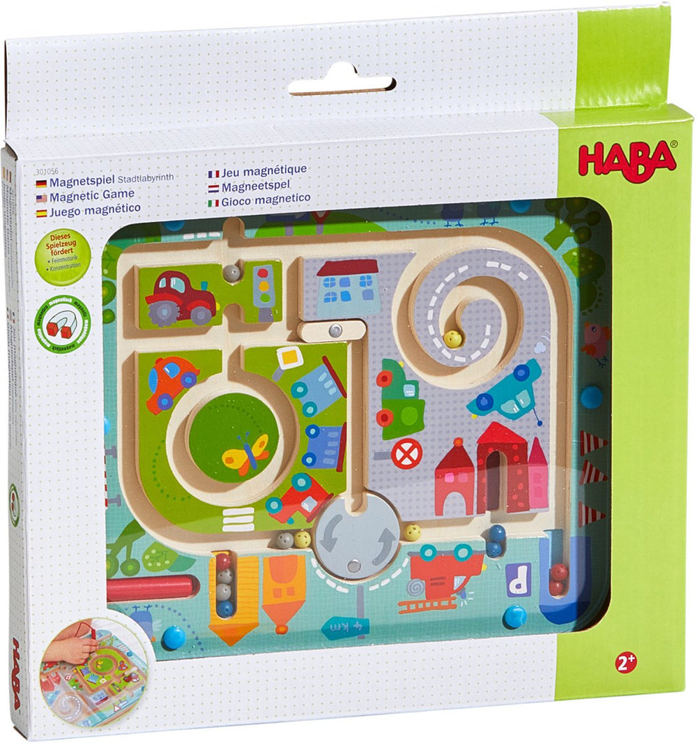 Haba magneetspel peuterspeelgoed stadslabyrint