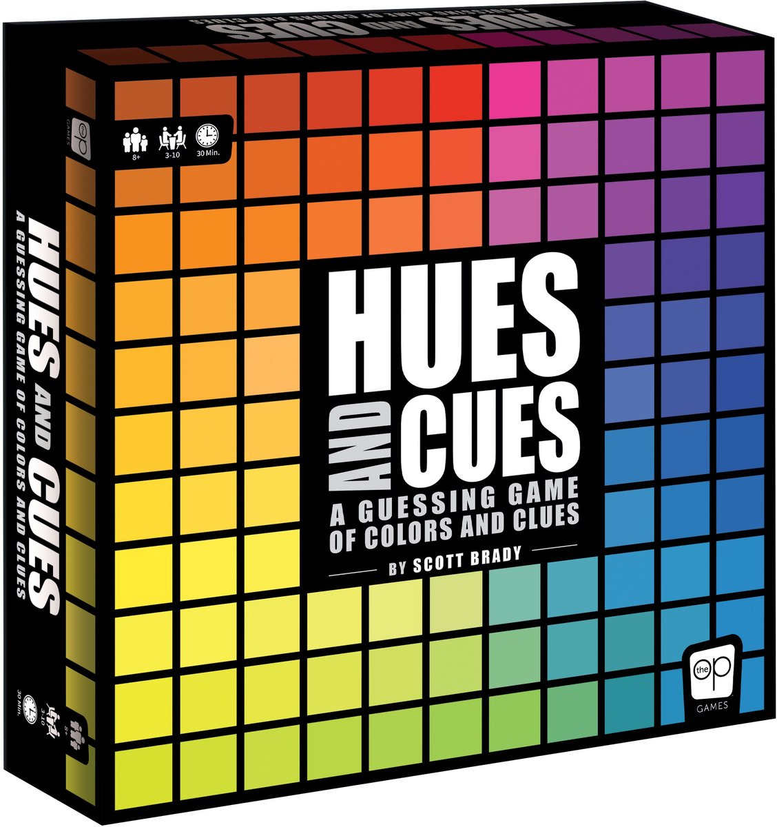 Usaopoly - hues and cues bordspel - familiespel - party spel - vanaf 8 jaar - voor 3 tot 10 spelers - engelstalige spelregels