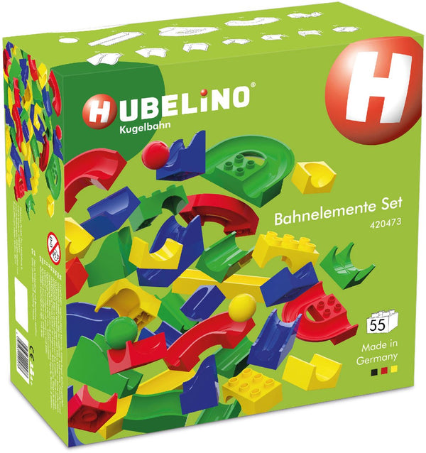 Hubelino marble run track elements - 55 pcs.