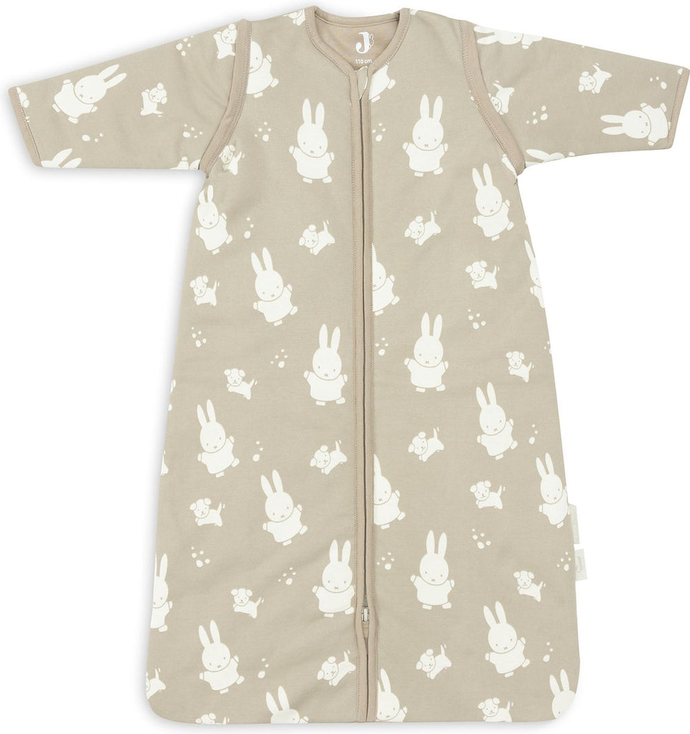 Jollein x nijntje slaapzak winter met afritsbare mouw 110cm miffy snuffy - olive green - winterslaapzak